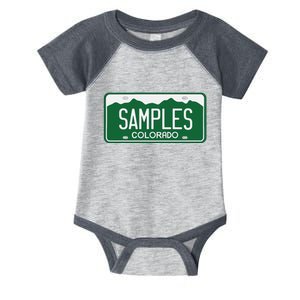 Samples Colorado License Plate Infant Baby Jersey Bodysuit