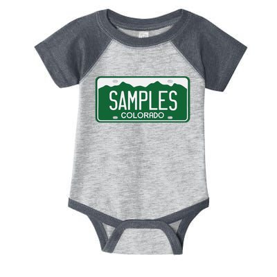 Samples Colorado License Plate Infant Baby Jersey Bodysuit