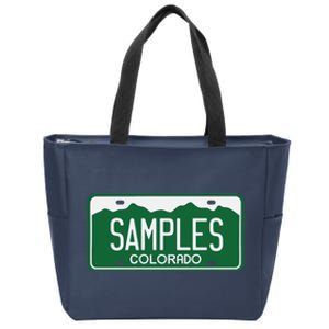 Samples Colorado License Plate Zip Tote Bag