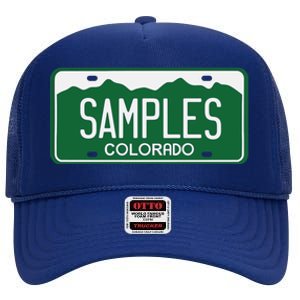 Samples Colorado License Plate High Crown Mesh Back Trucker Hat