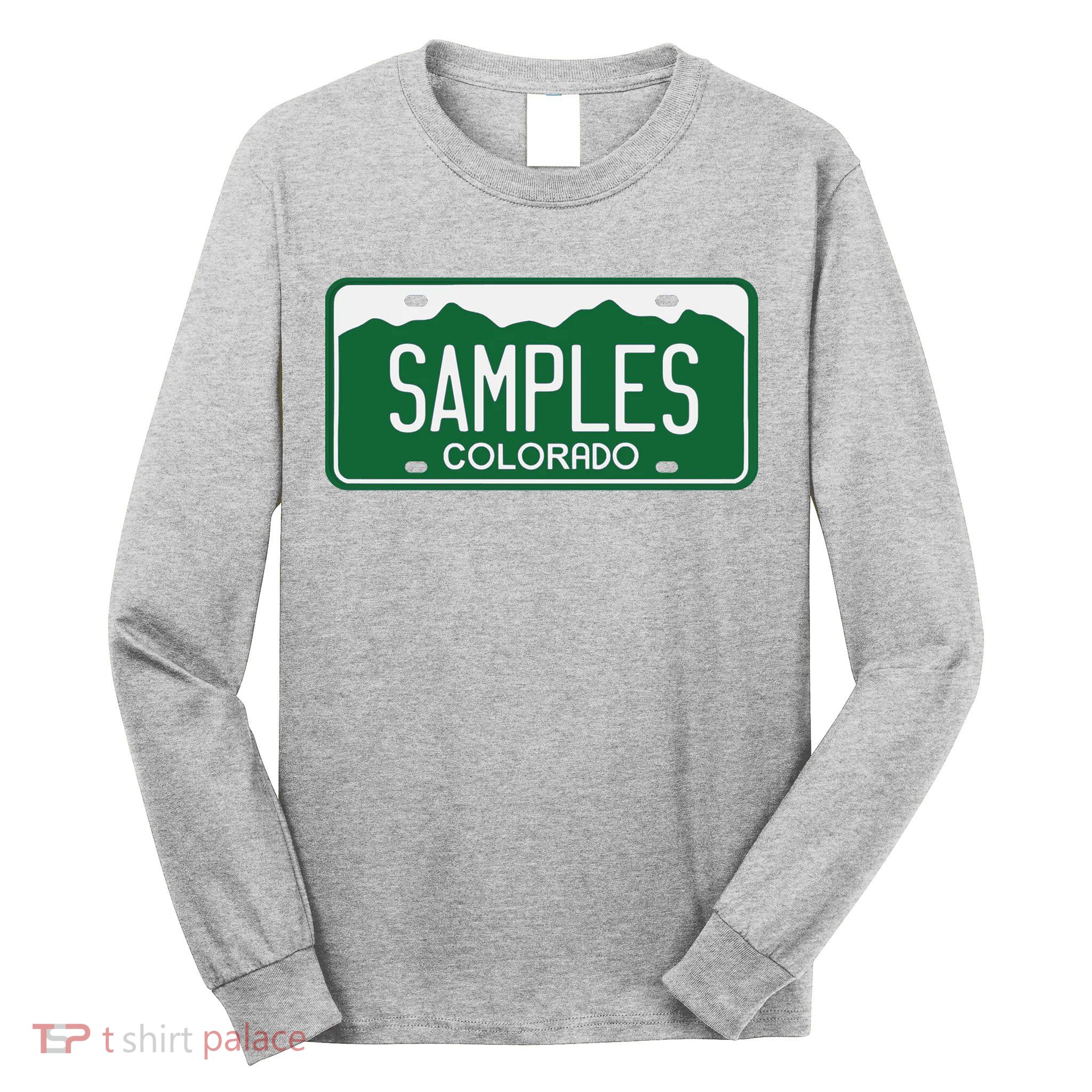 Samples Colorado License Plate Long Sleeve Shirt