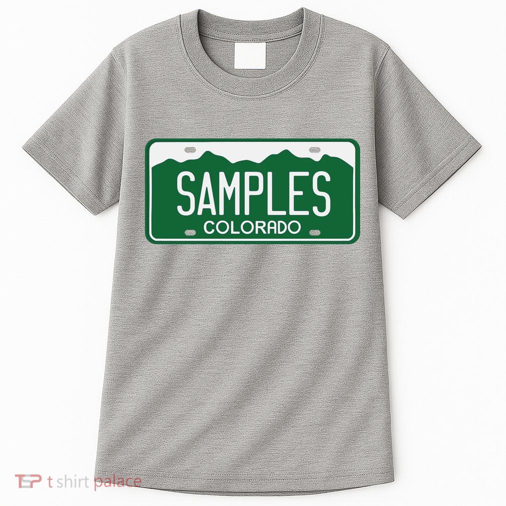 Samples Colorado License Plate Tall T-Shirt
