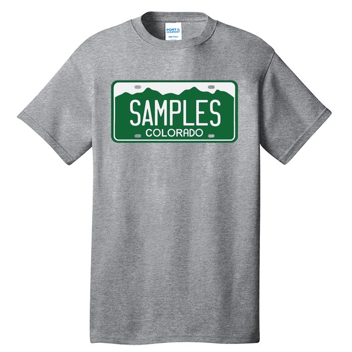 Samples Colorado License Plate Tall T-Shirt