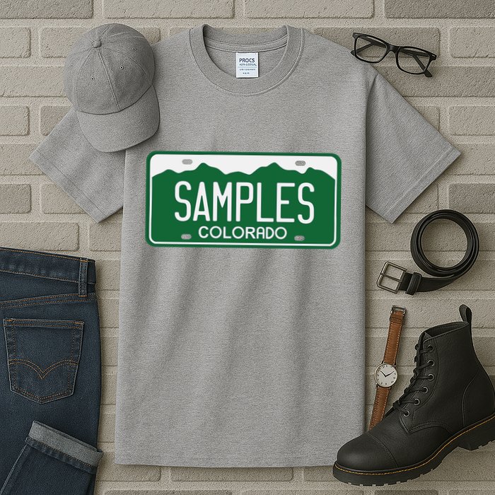 Samples Colorado License Plate Tall T-Shirt