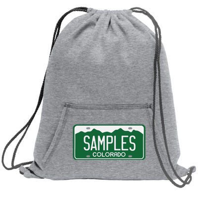 Samples Colorado License Plate Sweatshirt Cinch Pack Bag