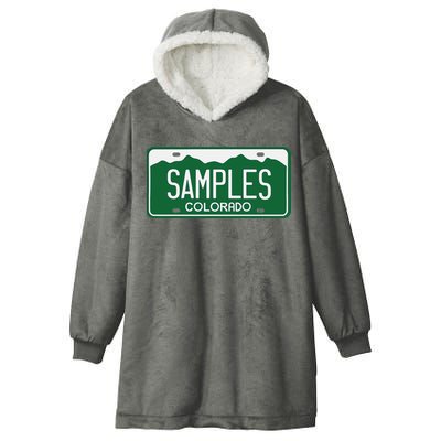 Samples Colorado License Plate Hooded Wearable Blanket