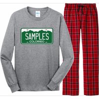 Samples Colorado License Plate Long Sleeve Pajama Set