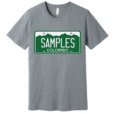 Samples Colorado License Plate Premium T-Shirt