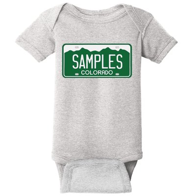 Samples Colorado License Plate Baby Bodysuit