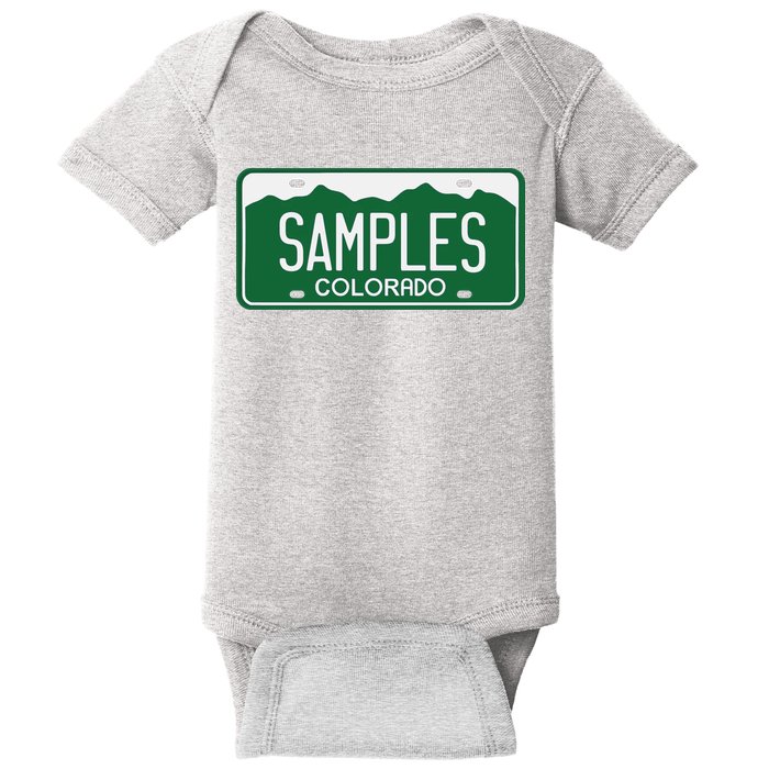 Samples Colorado License Plate Baby Bodysuit