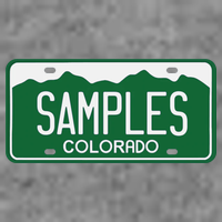 Samples Colorado License Plate Baby Bodysuit