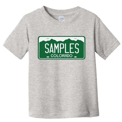 Samples Colorado License Plate Toddler T-Shirt