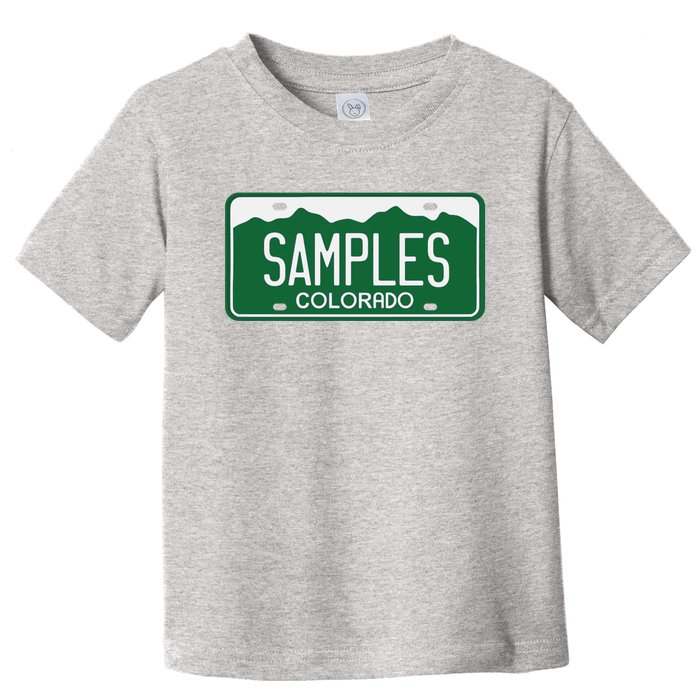 Samples Colorado License Plate Toddler T-Shirt