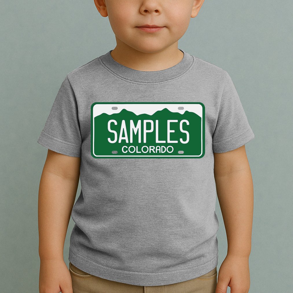 Samples Colorado License Plate Toddler T-Shirt
