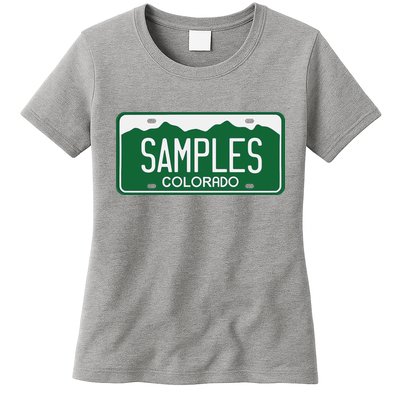 Samples Colorado License Plate Womens T-Shirt
