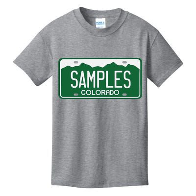 Samples Colorado License Plate Kids T-Shirt