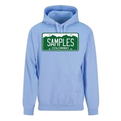 Samples Colorado License Plate Unisex Surf Hoodie