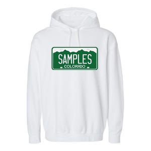 Samples Colorado License Plate Garment-Dyed Fleece Hoodie