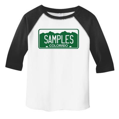 Samples Colorado License Plate Toddler Fine Jersey T-Shirt