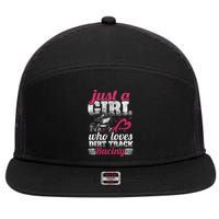 Sprint Car Lover Just A Girl Who Loves Dirt Track Racing 7 Panel Mesh Trucker Snapback Hat