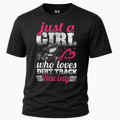 Sprint Car Lover Just A Girl Who Loves Dirt Track Racing Cooling Performance Crew T-Shirt