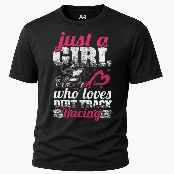 Sprint Car Lover Just A Girl Who Loves Dirt Track Racing Cooling Performance Crew T-Shirt
