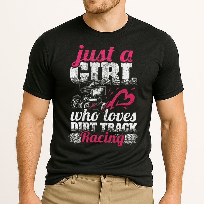 Sprint Car Lover Just A Girl Who Loves Dirt Track Racing Cooling Performance Crew T-Shirt
