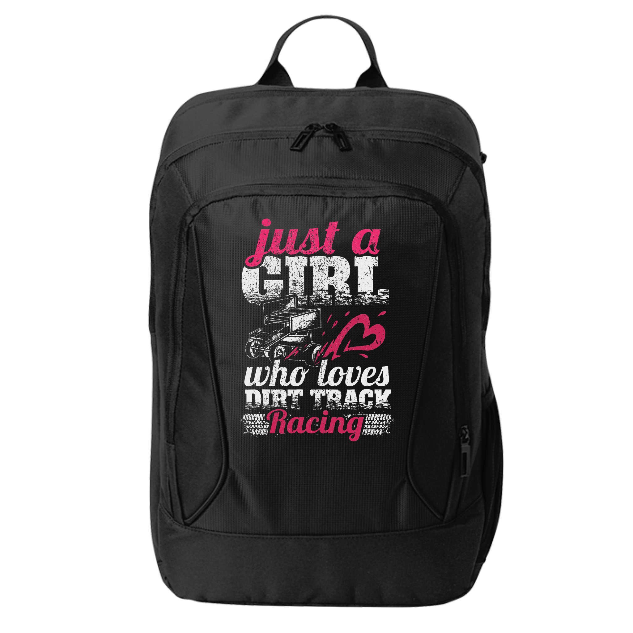 Sprint Car Lover Just A Girl Who Loves Dirt Track Racing City Backpack