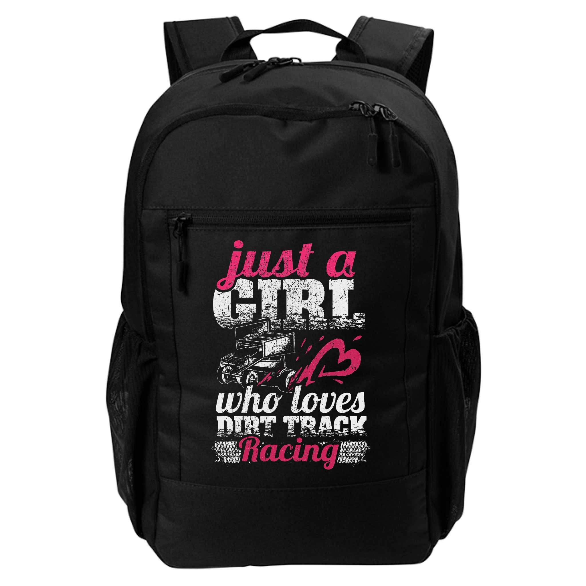 Sprint Car Lover Just A Girl Who Loves Dirt Track Racing Backpack