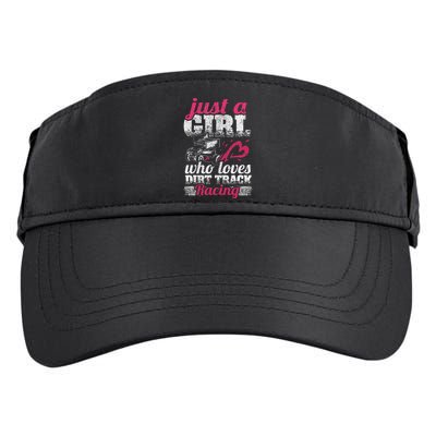 Sprint Car Lover Just A Girl Who Loves Dirt Track Racing Adult Drive Performance Visor