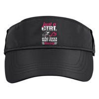 Sprint Car Lover Just A Girl Who Loves Dirt Track Racing Adult Drive Performance Visor