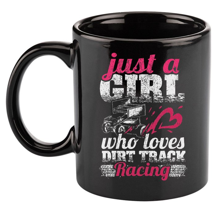Sprint Car Lover Just A Girl Who Loves Dirt Track Racing 11oz C Handle Ceramic Mug