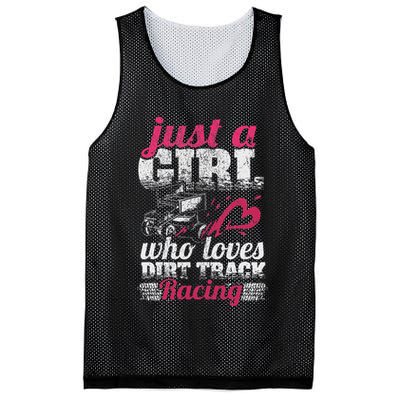 Sprint Car Lover Just A Girl Who Loves Dirt Track Racing Mesh Reversible Basketball Jersey Tank