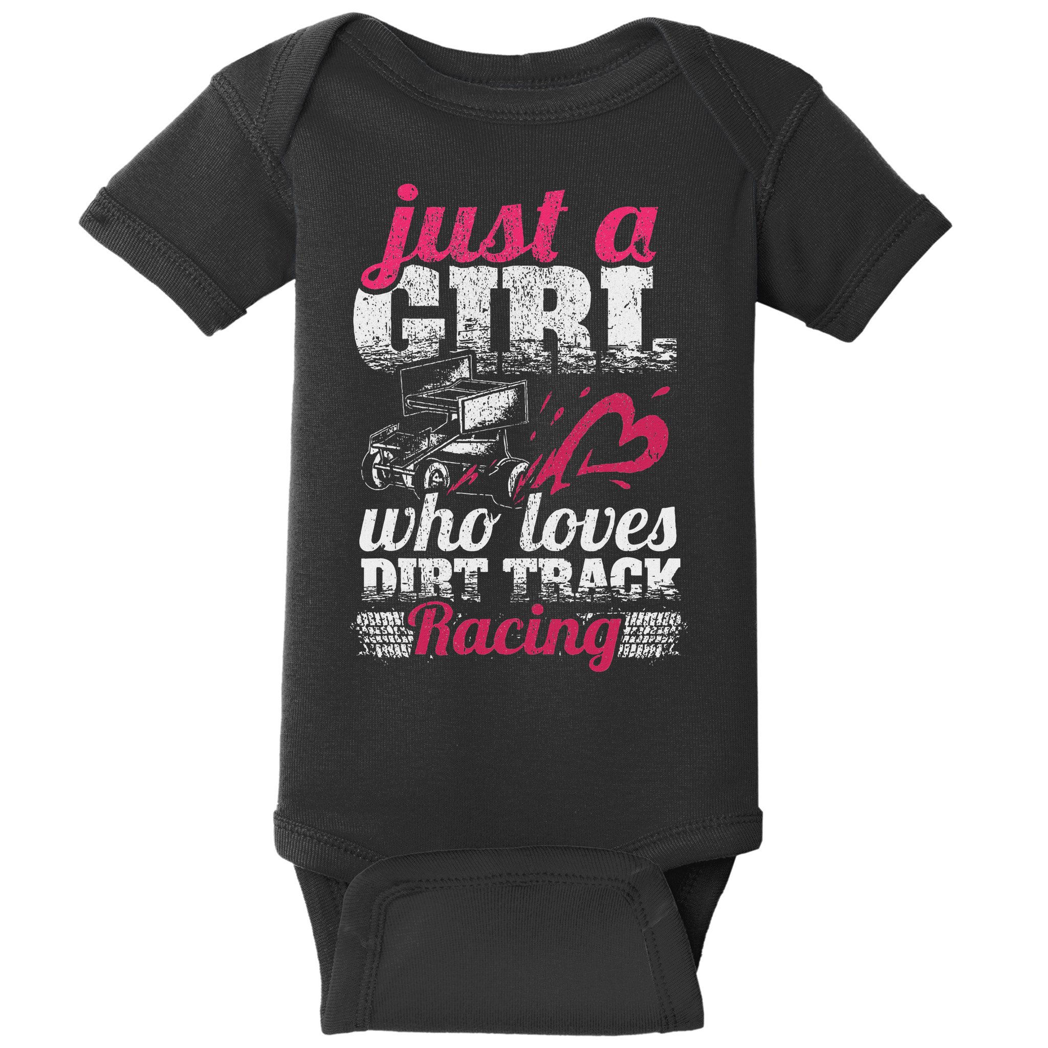 Sprint Car Lover Just A Girl Who Loves Dirt Track Racing Baby Bodysuit