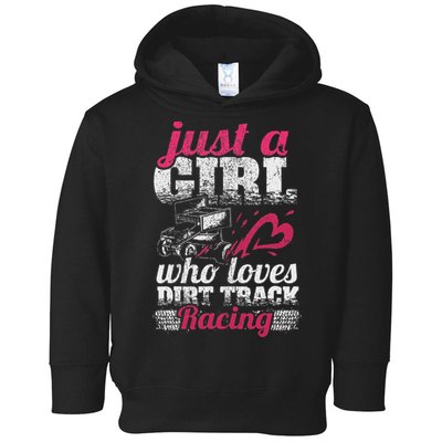 Sprint Car Lover Just A Girl Who Loves Dirt Track Racing Toddler Hoodie
