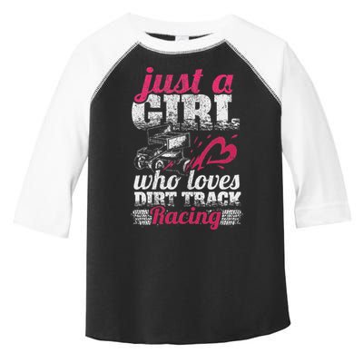 Sprint Car Lover Just A Girl Who Loves Dirt Track Racing Toddler Fine Jersey T-Shirt