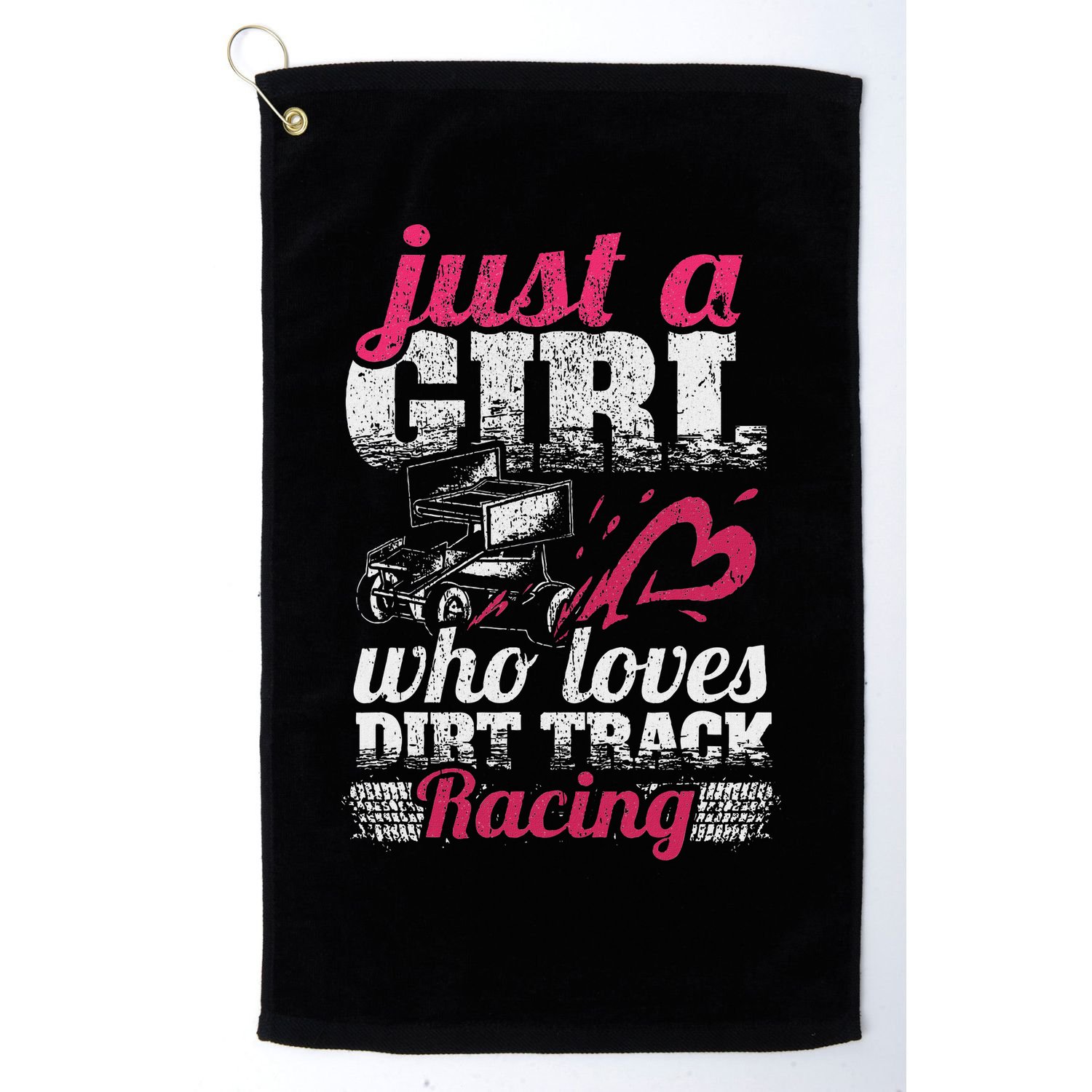 Sprint Car Lover Just A Girl Who Loves Dirt Track Racing Golf Towel