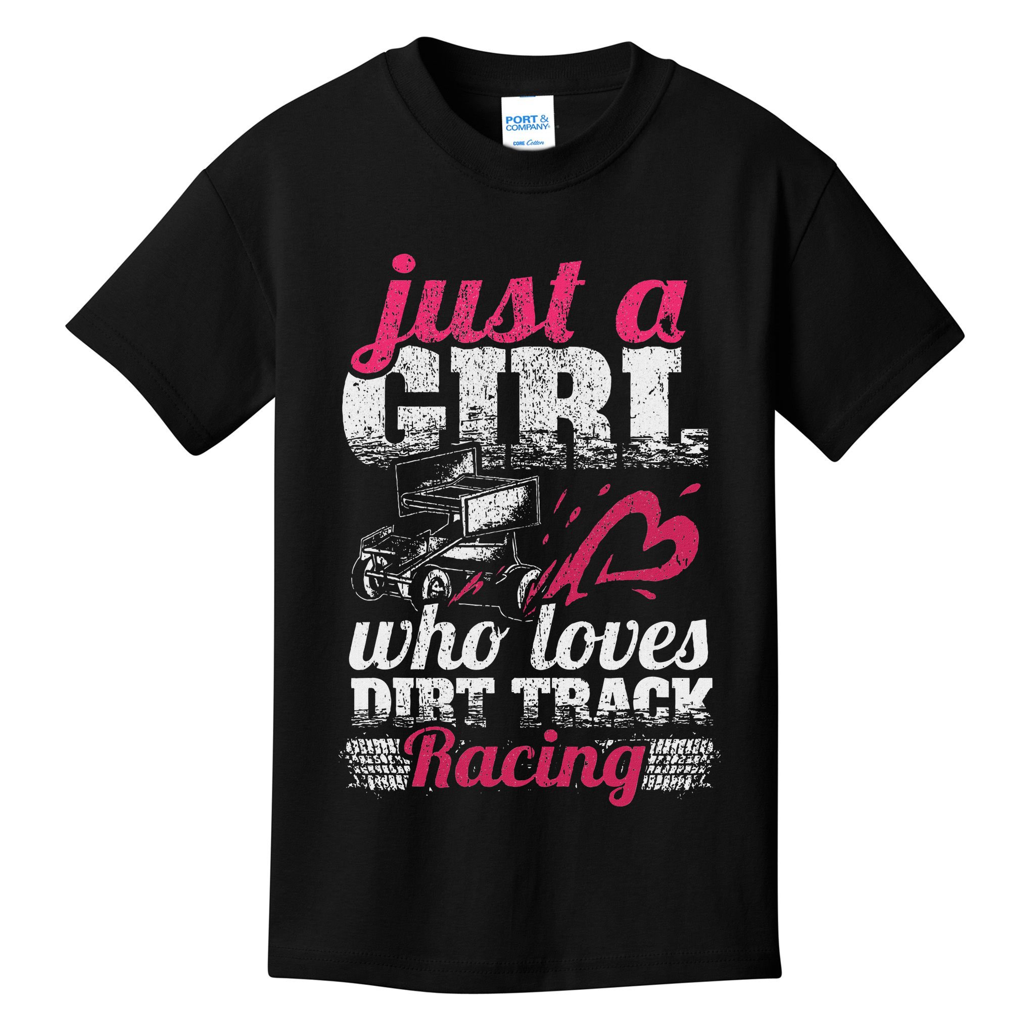 Sprint Car Lover Just A Girl Who Loves Dirt Track Racing Kids T-Shirt
