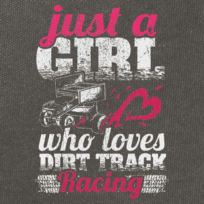 Sprint Car Lover Just A Girl Who Loves Dirt Track Racing Cotton Canvas Backpack