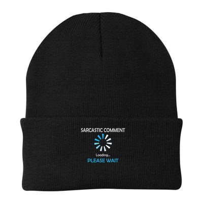 Sarcastic Comment Loading Please Wait Knit Cap Winter Beanie