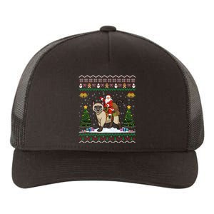 Siamese Cat Lover Santa Riding Siamese Cat Ugly Christmas Yupoong Adult 5-Panel Trucker Hat