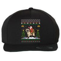 Siamese Cat Lover Santa Riding Siamese Cat Ugly Christmas Wool Snapback Cap