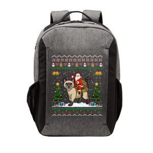 Siamese Cat Lover Santa Riding Siamese Cat Ugly Christmas Vector Backpack