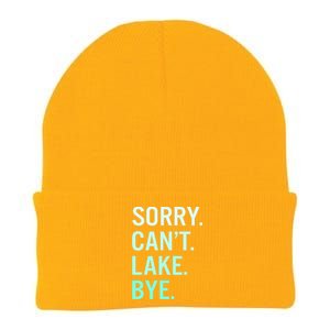 Sorry. Can't. Lake. Bye. Funny Lake Knit Cap Winter Beanie