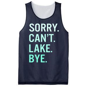 Sorry. Can't. Lake. Bye. Funny Lake Mesh Reversible Basketball Jersey Tank