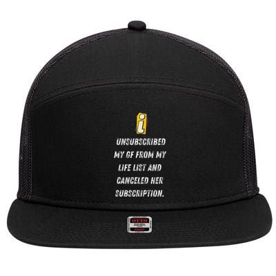 Subscription Canceled Life’S New Chapter Gift 7 Panel Mesh Trucker Snapback Hat