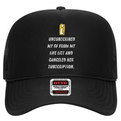 Subscription Canceled Life’S New Chapter Gift High Crown Mesh Back Trucker Hat