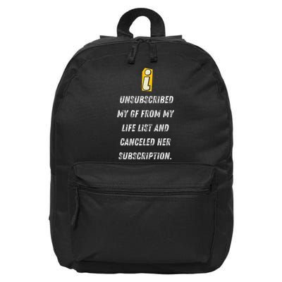 Subscription Canceled Life’S New Chapter Gift 16 in Basic Backpack