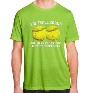 Softball Coach Like A Baseball Coach But With Bigger Balls Adult ChromaSoft Performance T-Shirt