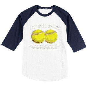 Softball Coach Like A Baseball Coach But With Bigger Balls Baseball Sleeve Shirt